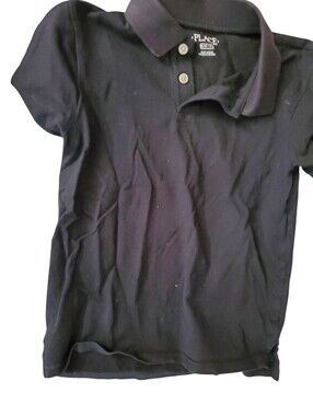 The Children's Place Boy's Black Polo Shirt Size 7%8